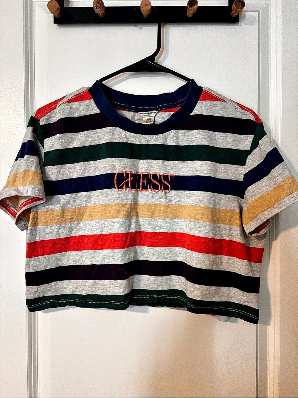 GUESS Y2K vintage Originals 1981 Multicolor Striped Crop Top Striped Cropped T-S